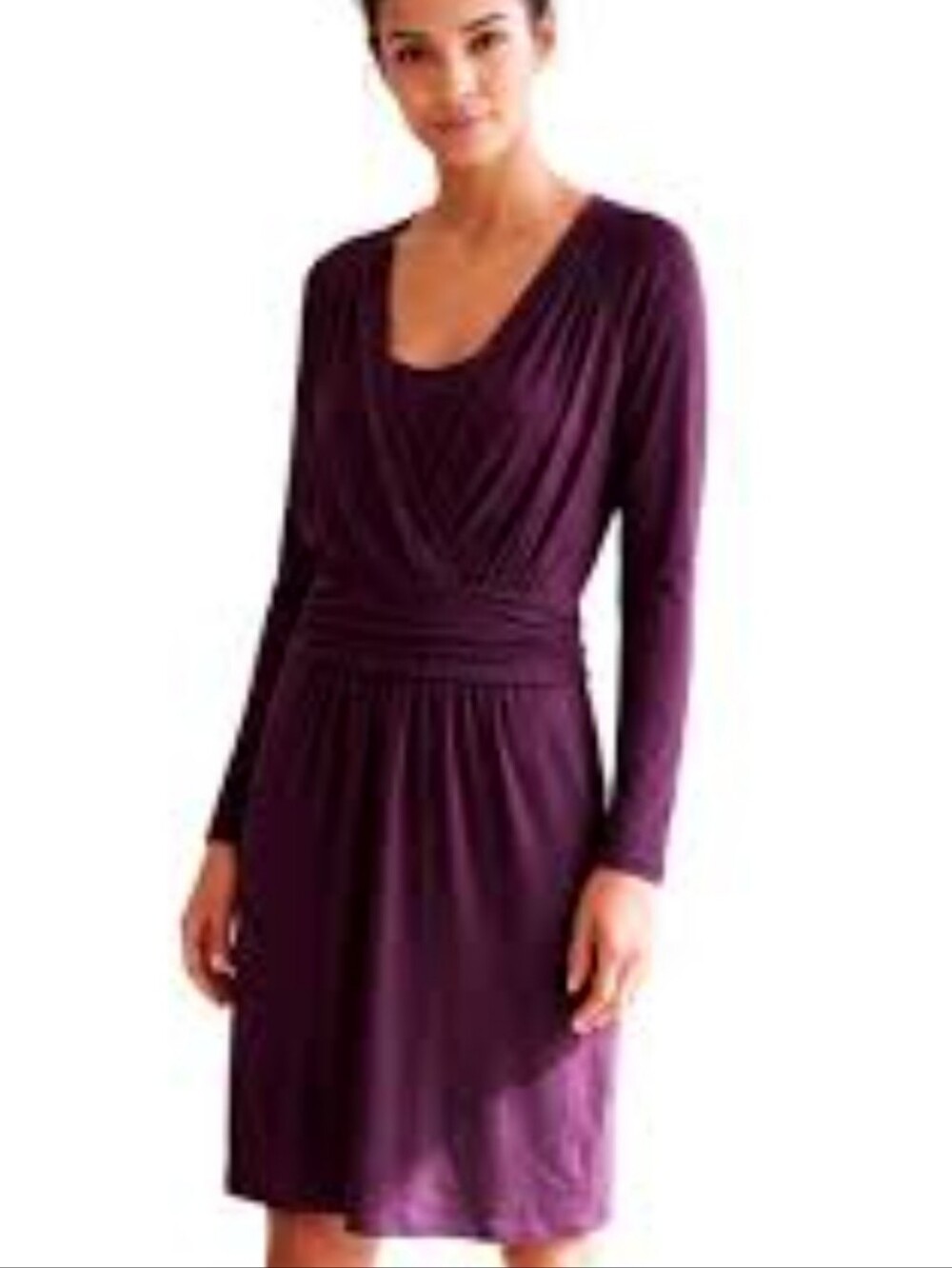ZARA Collection burgundy long Sleeves casual midi dress size M